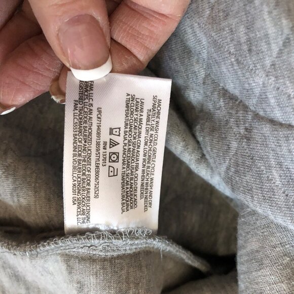 Eddie Bauer Quilted Pullover Sweatshirt Womens Size Small Gray Long Sleeve NEW - Picture 8 of 9